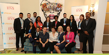 Leora Lanz of LHL Communications with Hospitality Students team CHICOS